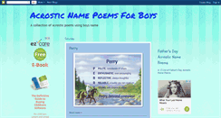 Desktop Screenshot of acrosticnamepoemsforboys.com