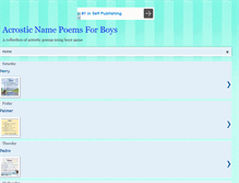 Tablet Screenshot of acrosticnamepoemsforboys.com